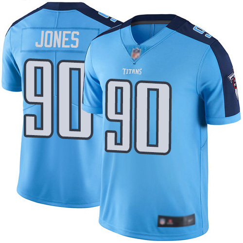 Tennessee Titans Limited Light Blue Men DaQuan Jones Jersey NFL Football #90 Rush Vapor Untouchable